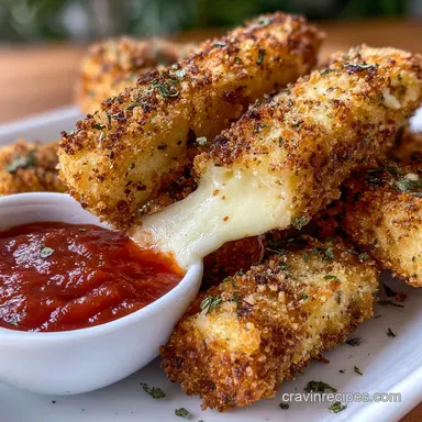 Air Fryer Mozzarella Sticks Homemade in 20 Minutes Recipe Card