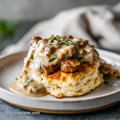 Homemade Biscuits and Sausage Gravy for 6 Recipe Card
