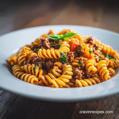 Homemade Hamburger Helper Beef Pasta: A One-Pot Skillet Meal Recipe Card