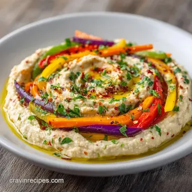 Hummus and Veggies in 5 Minutes Recipe Card