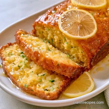 Keto Lemon Zucchini Bread for 12 Slices Recipe Card