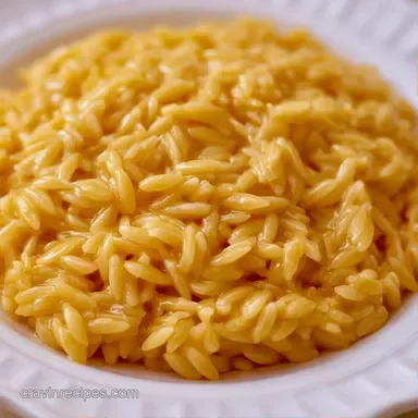 One-Pot Lemon Butter Orzo Pasta Recipe Card