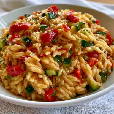 Lemon Garlic Vegetable Orzo One-Pot