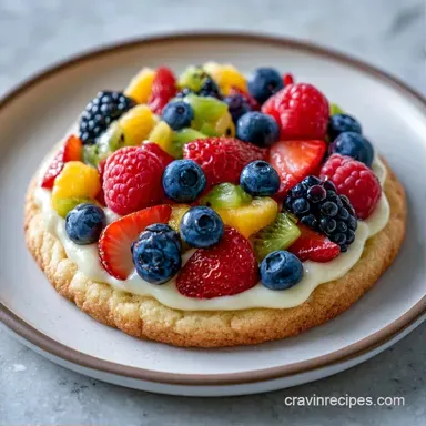 Lemon Sugar Cookie Fruit Pizza in 35 Min Recipe Card