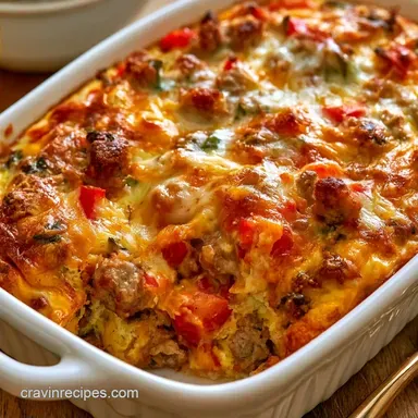 Turkey Breakfast Casserole for 8
