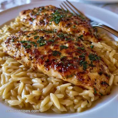 Mediterranean Baked Fish Orzo One-Pot Recipe Card