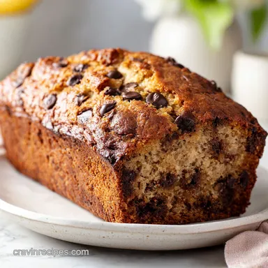 Chocolate Chip Banana Bread with Greek Yogurt