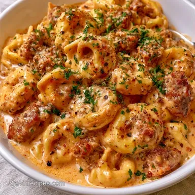 Tortellini and Sausage in 20 Minutes Recipe Card