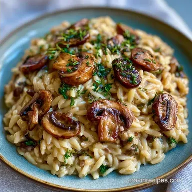 One-Pot Creamy Mushroom Orzo