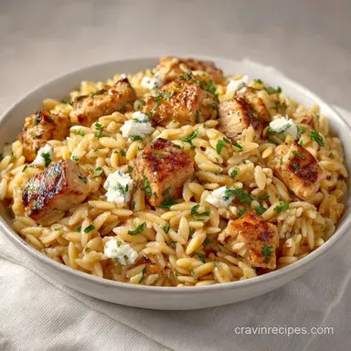 One Pot Orzo Pasta with Chicken Recipe Card