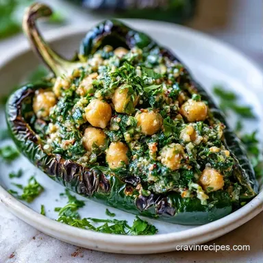Poblano Chickpea Salad for 4 Servings Recipe Card