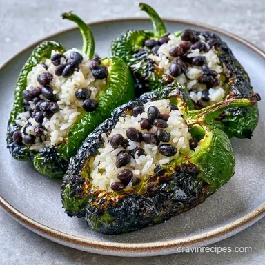 Rice Bean Poblanos for 6 Servings