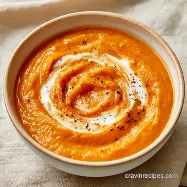 Butternut Squash Potage for 4 Servings Recipe Card