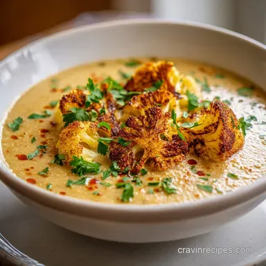 Roasted Cauliflower Soup in 50 Minutes Recipe Card
