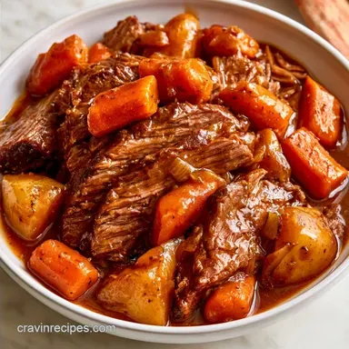 Slow Cooker Pot Roast for 6 Servings