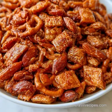 Spicy Halloween Chex Mix in 55 Minutes