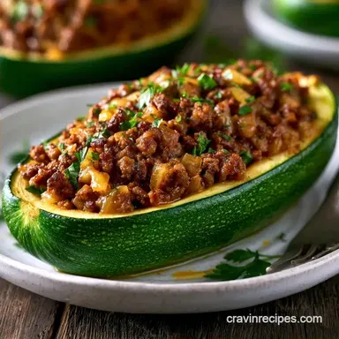 Stuffed Zucchini with Ground Beef