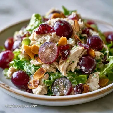 Sweet Grape Chicken Salad with Almonds Recipe Card