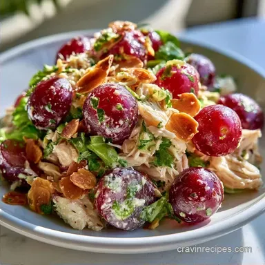 Sweet Grape Chicken Salad with Almonds