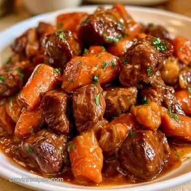 Braised Chuck Steak for 4 Servings