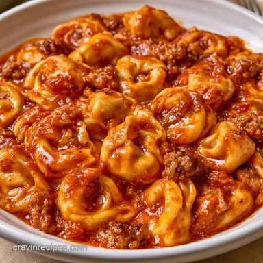 Tortellini Spaghetti Sauce with Sausage Recipe Card