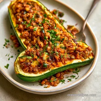 Vegan Stuffed Zucchini with Quinoa Recipe Card
