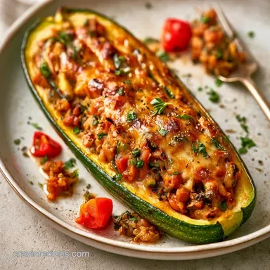 Vegan Stuffed Zucchini with Quinoa