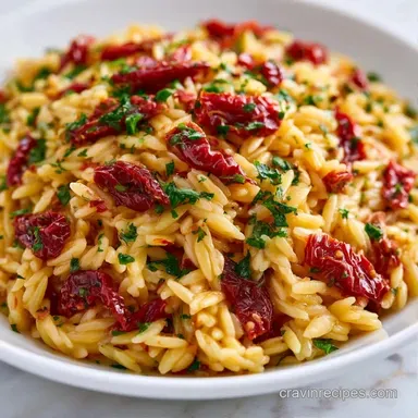 Vegan Tuscan Orzo Bake with Coconut Milk Recipe Card