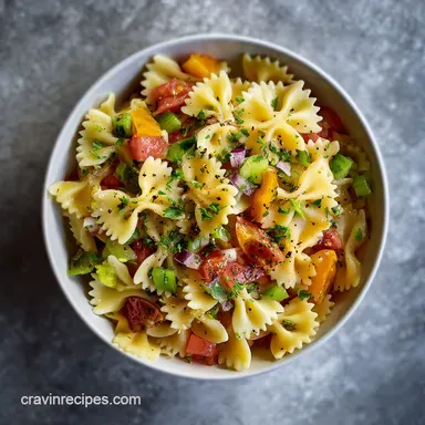 Bow Tie Pasta Salad with Italian Dressing in 30 Minutes