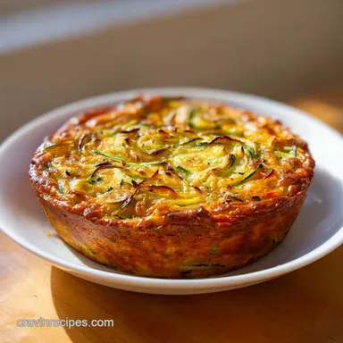 Zucchini Onion Pie: Creamy Baked Casserole for 6 Servings