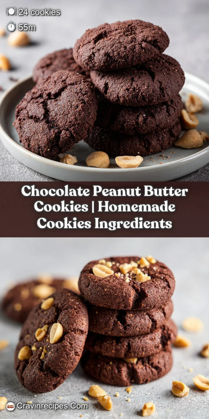 Close-up of a gooey chocolate cookie, showing melted chocolate chips and a rich, creamy peanut butter center.