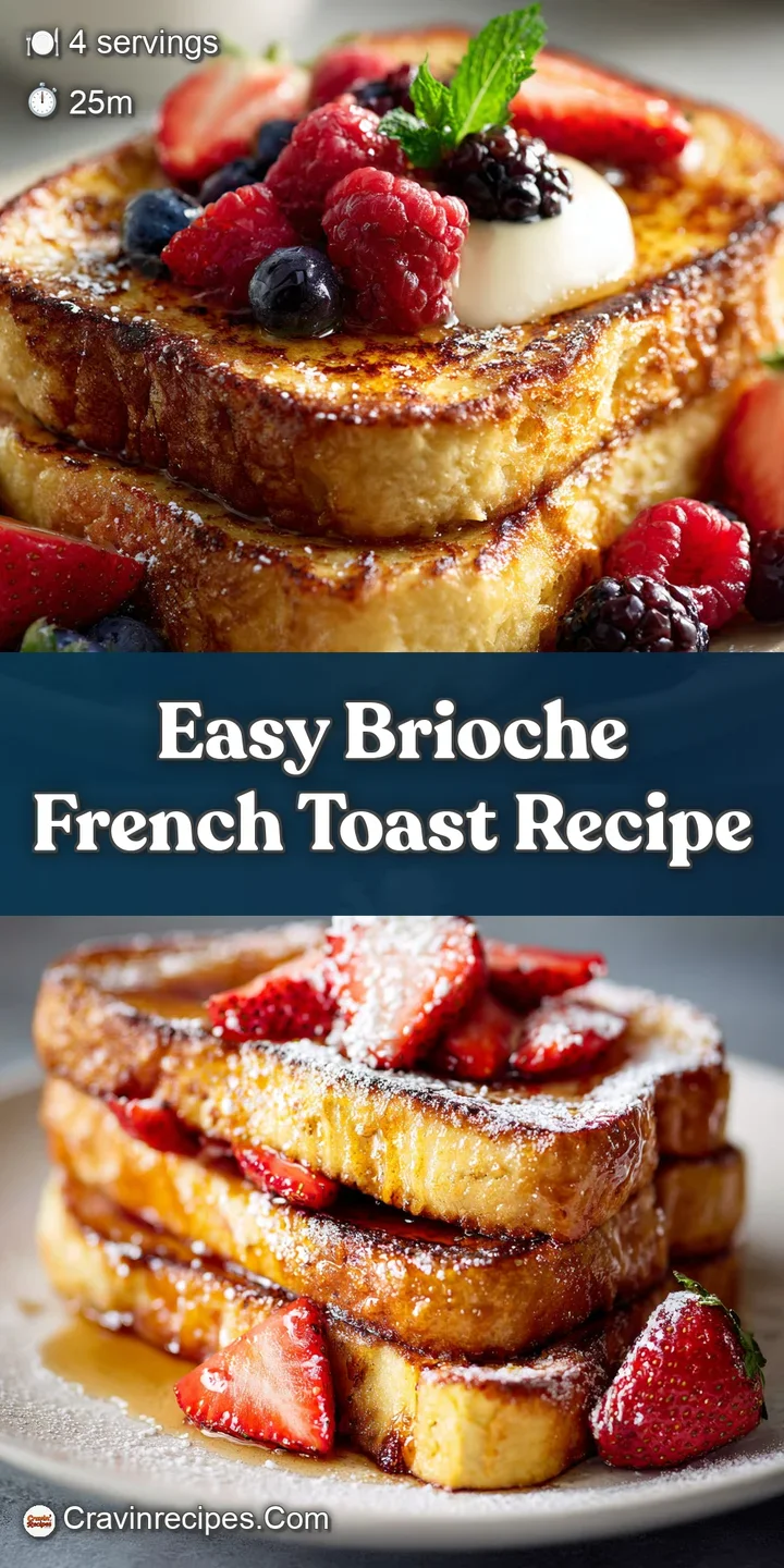 Close-up shot of glistening, syrup-soaked brioche french toast. Soft texture and inviting warmth are visually prominent.