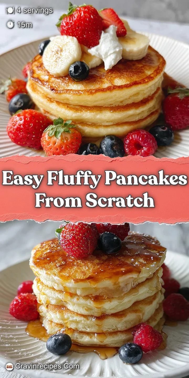 Close-up shows a stack of light, airy pancakes soaking in melted butter, promising a warm and satisfying meal.
