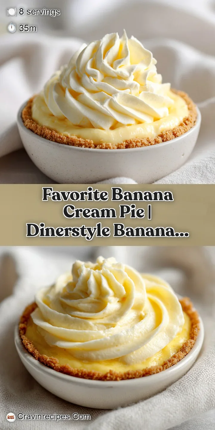 Close-up of velvety yellow cream peaks topped with fluffy white whipped cream and glistening sliced bananas.