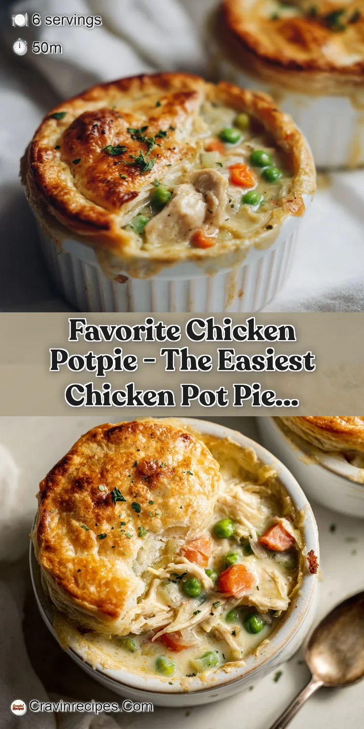 Close-up of tender chicken chunks and vibrant peas peeking from a rich, savory sauce.