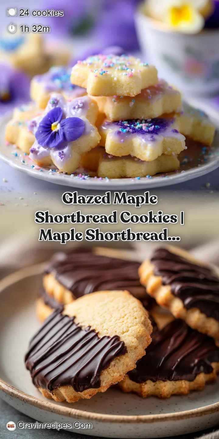 Close-up of a perfectly baked, slightly browned shortbread cookie with a rich maple sheen.