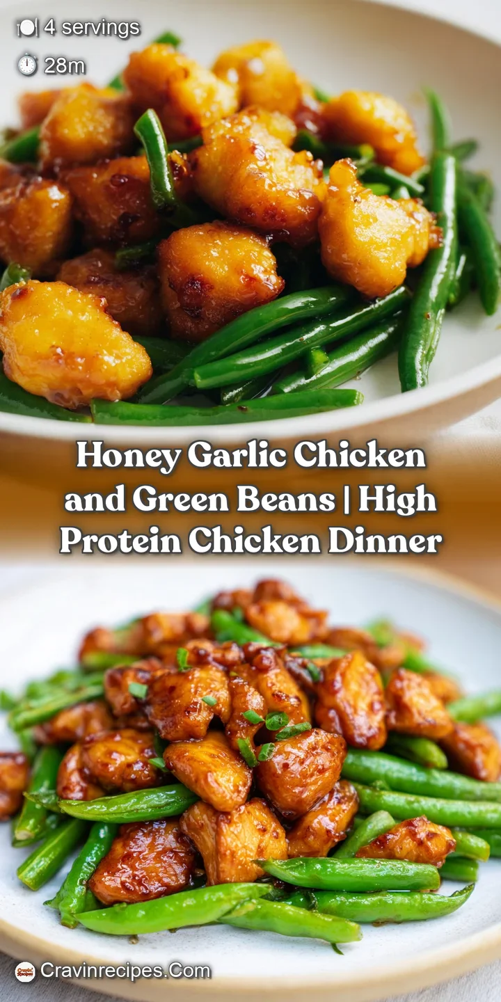 Macro shot of sticky, caramelized chicken skin and soft beans glistening under a rich, amber-colored garlic sauce.
