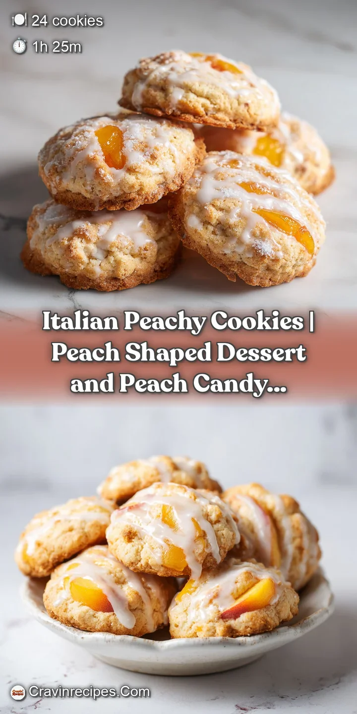 Close-up of a perfectly formed peach cookie showing its soft, slightly textured surface.