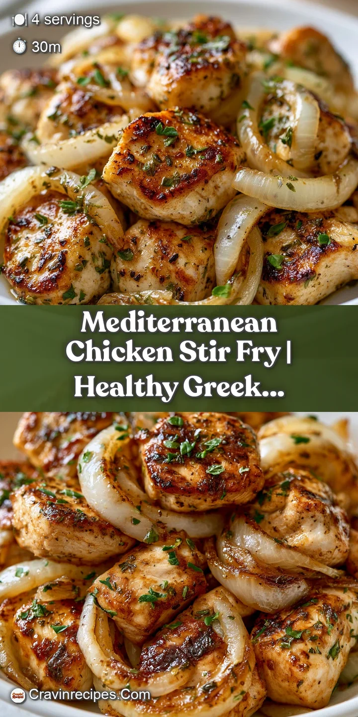 Close-up of glistening golden chicken chunks and bursting cherry tomatoes with creamy white feta crumbles on top.