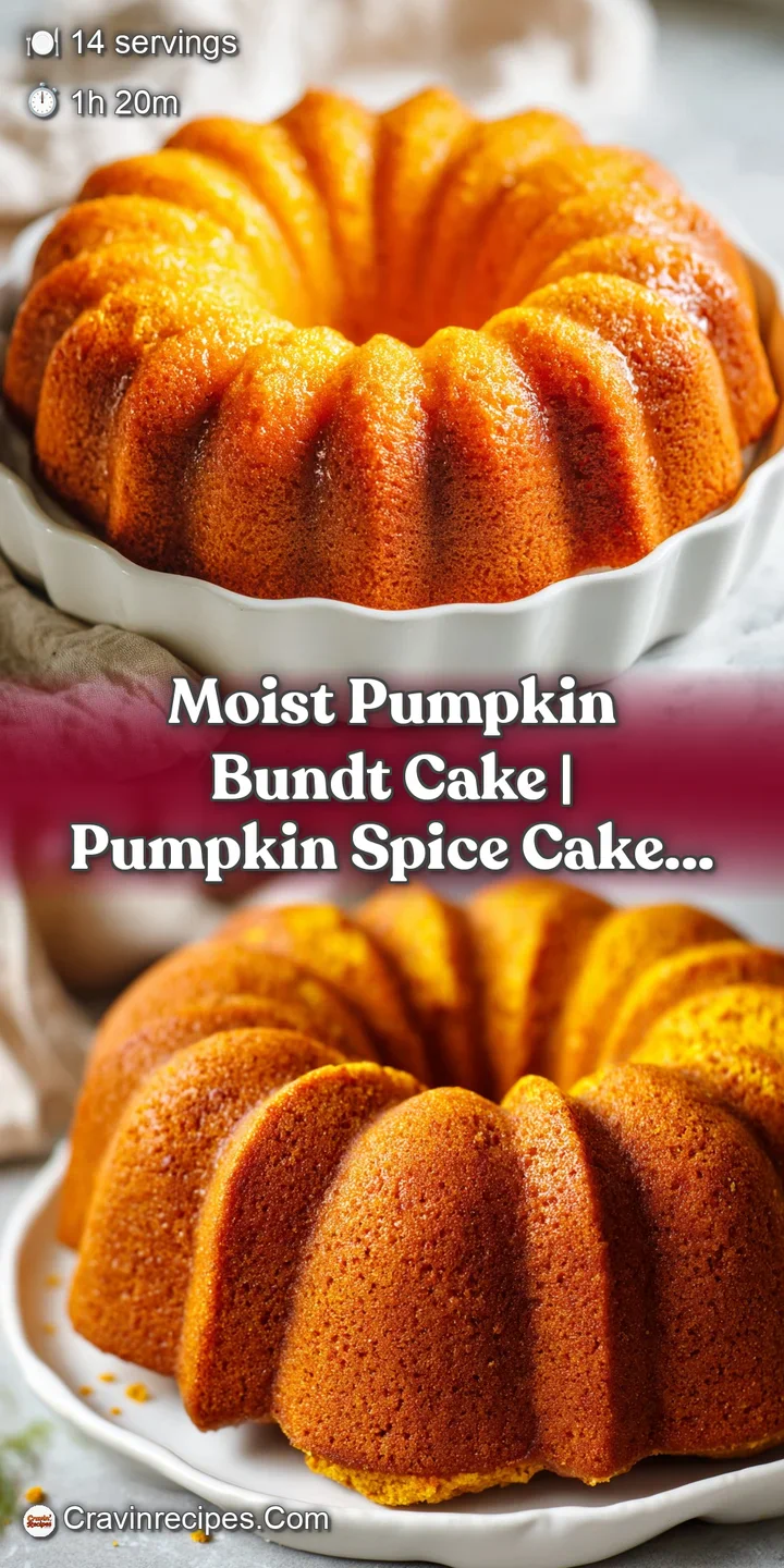 A close-up of the moist, deep orange pumpkin cake texture, with a delicate swirl of spiced icing.