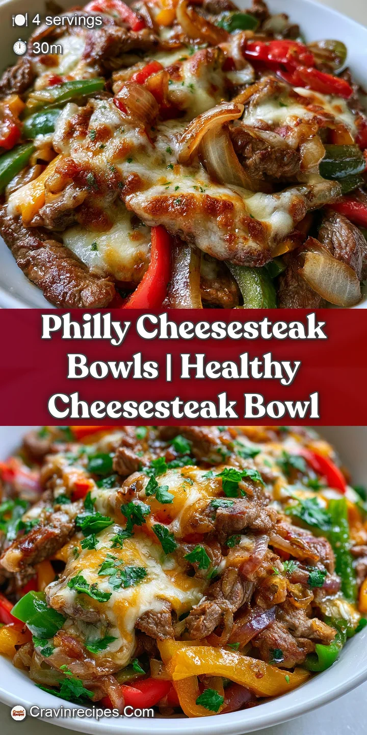 Close-up of gooey melted cheese stretching over juicy brown beef and glistening saut&eacute;ed onions and peppers.