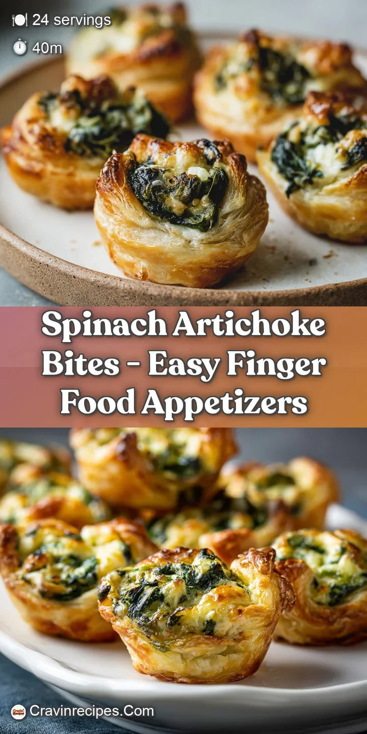 Close-up of hot, cheesy spinach artichoke dip, highlighting the creamy texture and golden-brown crust, promising a savory ...