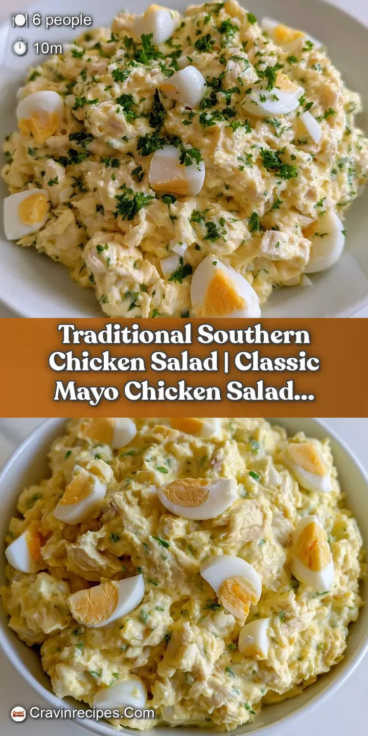 Close-up of tender, cubed chicken coated in a creamy dressing with bits of bright green celery and black pepper.