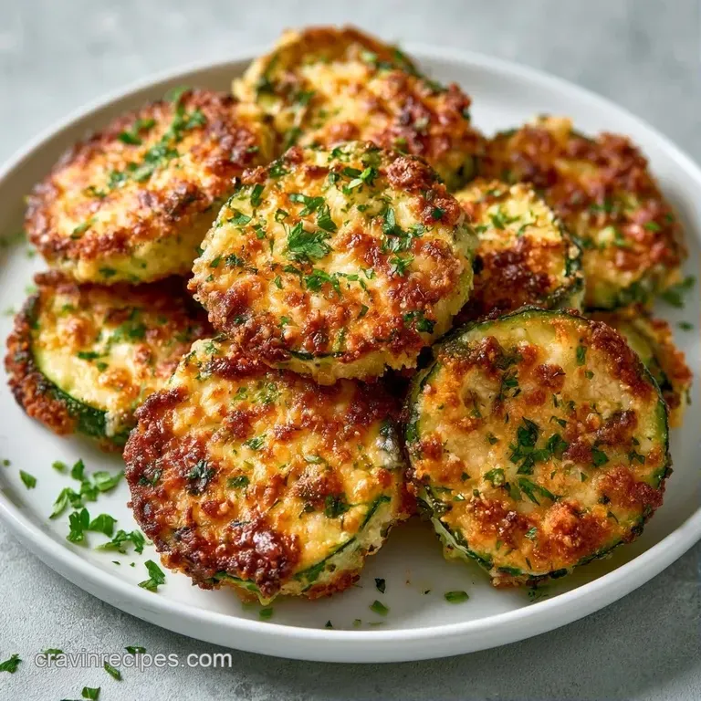 Golden breaded vegetable rounds arranged on a slate board with a small bowl of red marinara and fresh parsley sprigs.