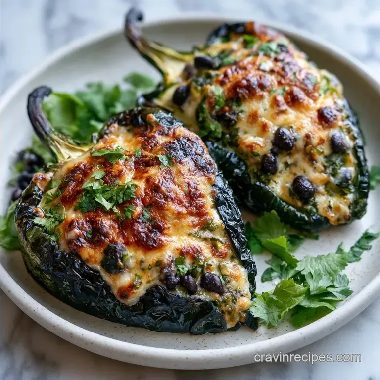 Baked Vegetarian Chiles Rellenos