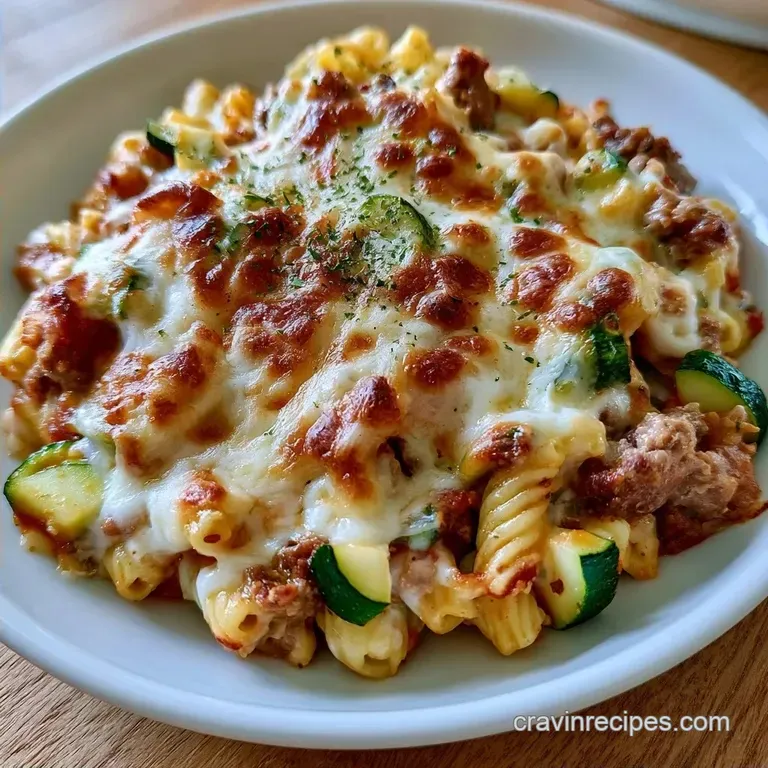 Baked Ziti With Zucchini and Ground Beef