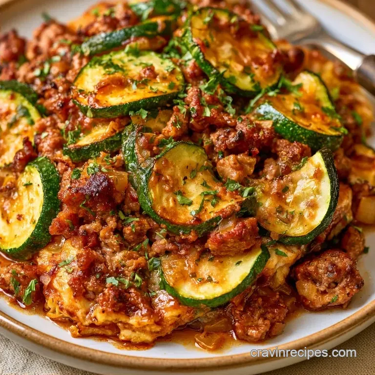 Healthy Ground Beef Zucchini Casserole