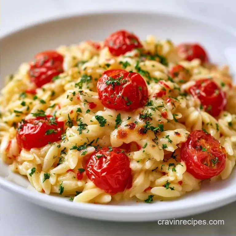 Creamy Boursin Cheese Orzo Bake