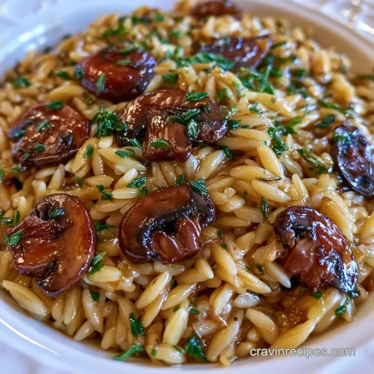 One-Pot Brown Butter Mushroom Orzo