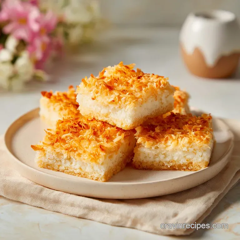 Buttery Coconut Bars: Golden and Gooey